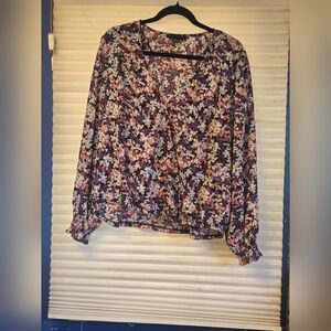 Sanctuary Floral Blouse - Purple and Pink